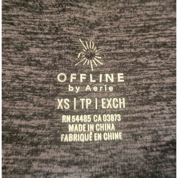 Aerie Pants Women's XS Grey Heathered Offline The Hugger Jogger Foldover - Picture 3 of 5